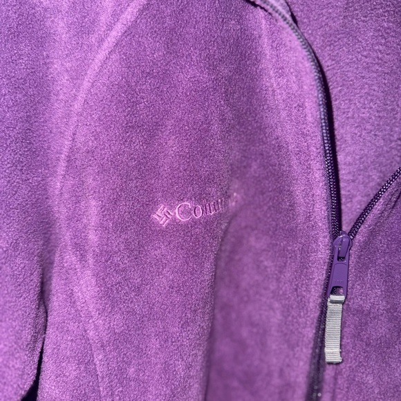 Columbia Plush Purple Fleece Jacket Full-Zip - Picture 2 of 4